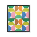 Mid Century Modern Shapes - Multi Color Framed Canvas Print Gallery Image 6