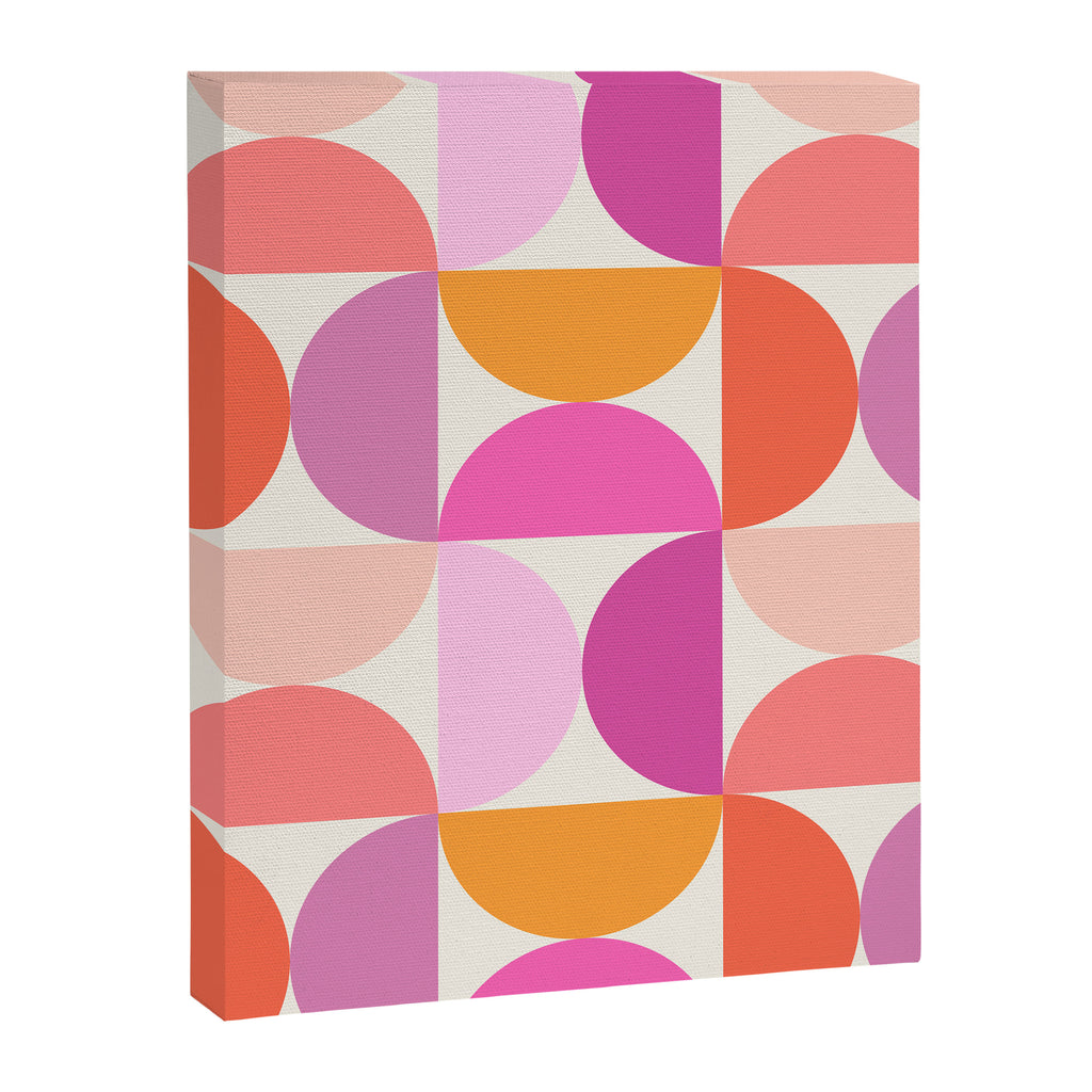 Mid Century Modern Shapes - Pink Canvas Print Gallery Image 6