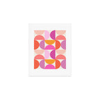 Mid Century Modern Shapes - Pink Art Print Gallery Image 1
