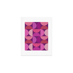 Mid Century Modern Shapes - Pink Magenta Art Print Gallery Image 1