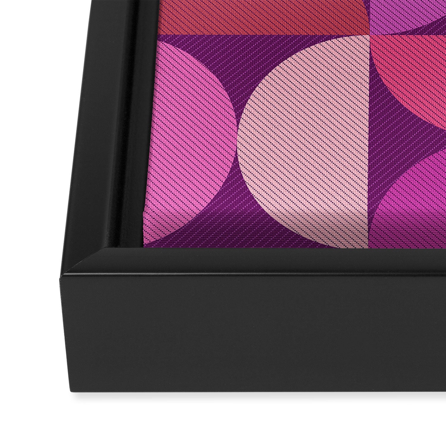 Mid Century Modern Shapes - Pink Magenta Framed Canvas Print Gallery Image 3