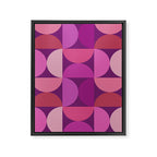 Mid Century Modern Shapes - Pink Magenta Framed Canvas Print Gallery Image 6