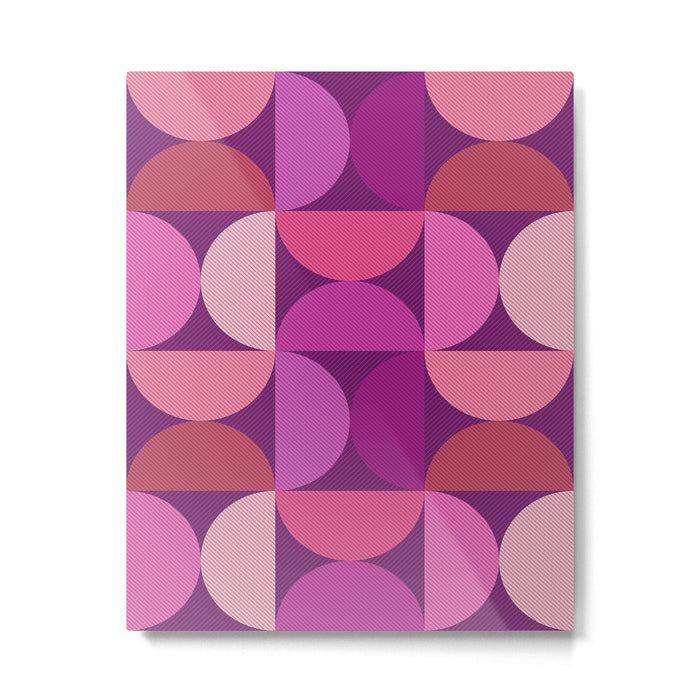 Mid Century Modern Shapes - Pink Magenta Metal Print Gallery Image 1