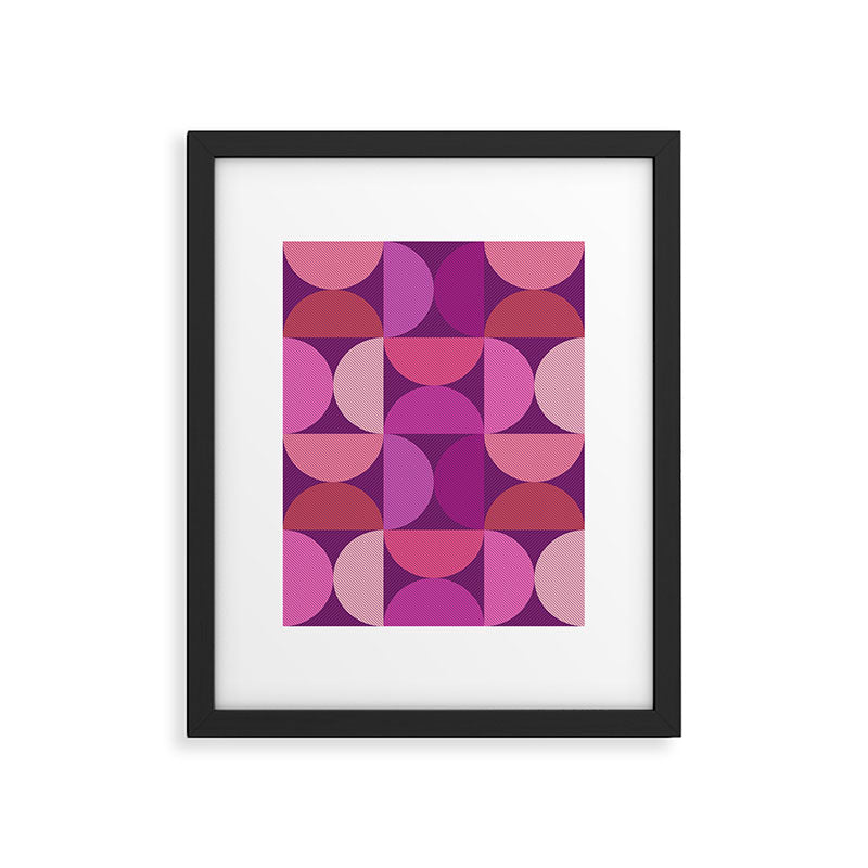 Mid Century Modern Shapes - Pink Magenta Framed Art Print Gallery Image 5