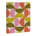 Mid Century Modern Shapes - Pink, Olive Green & Orange Canvas Print Gallery Image 8