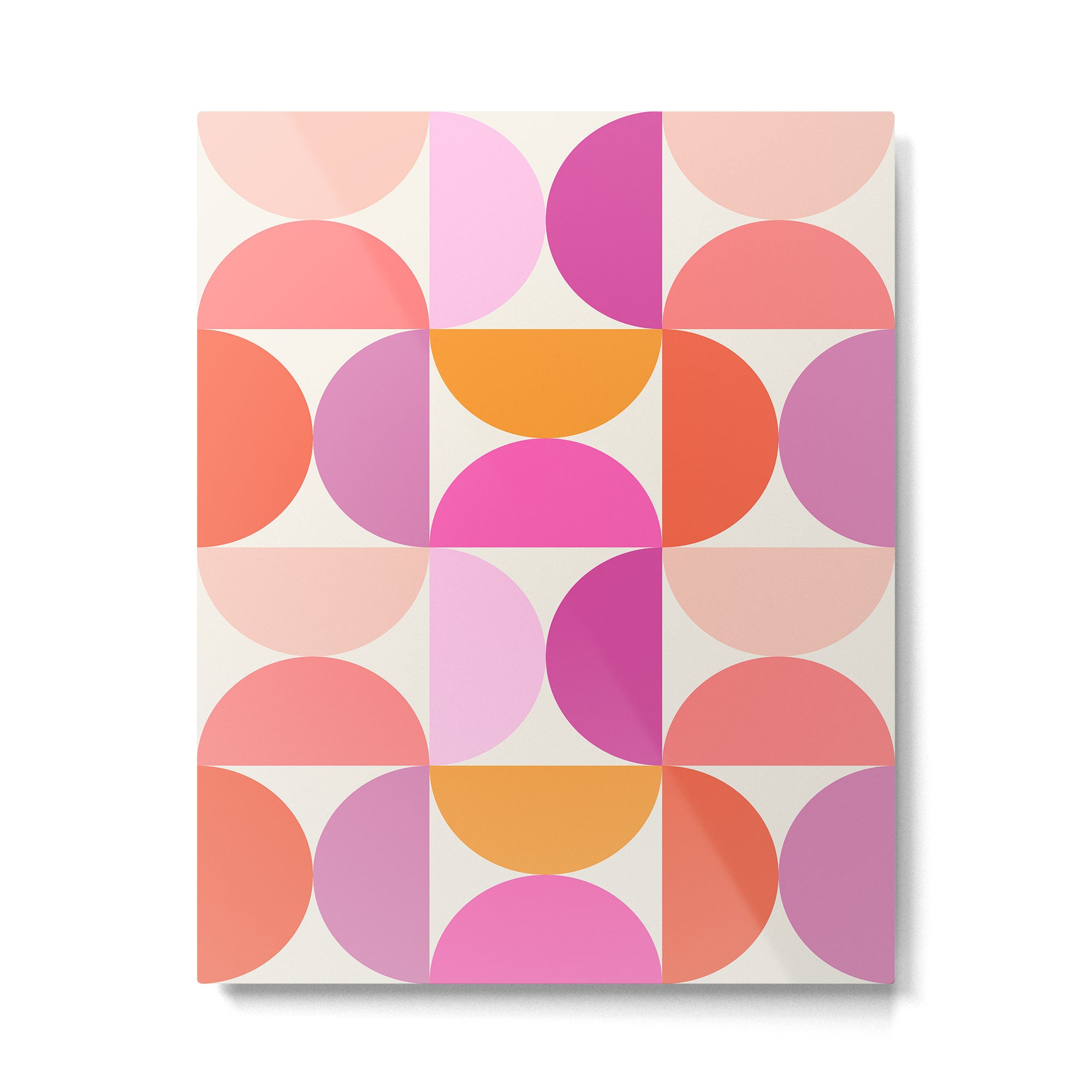 Mid Century Modern Shapes - Pink Metal Print Gallery Image 4