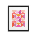 Mid Century Modern Shapes - Pink Framed Art Print Gallery Image 5