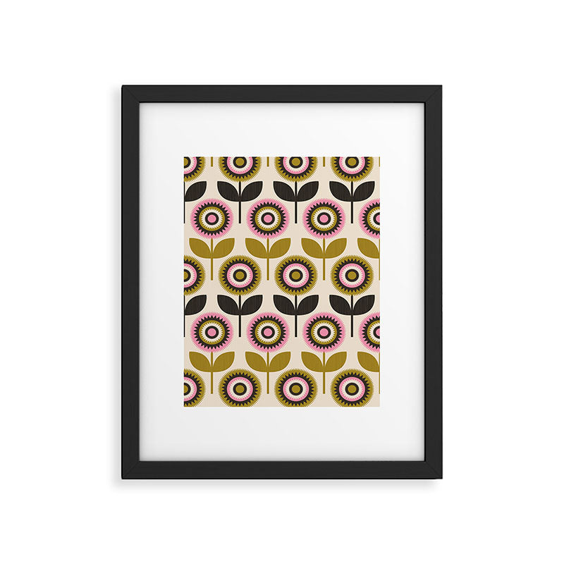 Mid Mod Flowers Framed Art Print Gallery Image 6