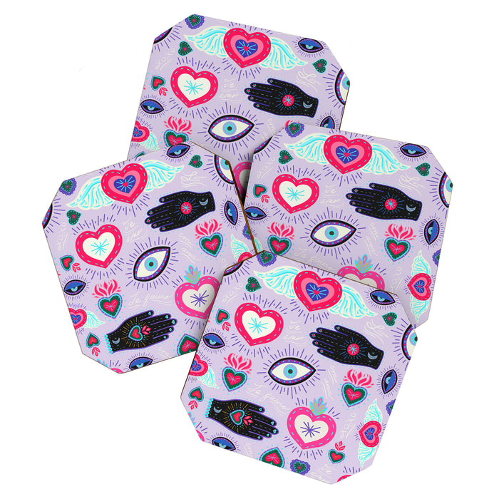 Milagro love heart - Lavender Coaster Gallery Image 1