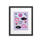 Milagro love heart - Lavender Framed Art Print Gallery Image 6