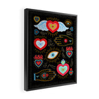 Milagro Love Hearts - Black Framed Canvas Print Gallery Image 2