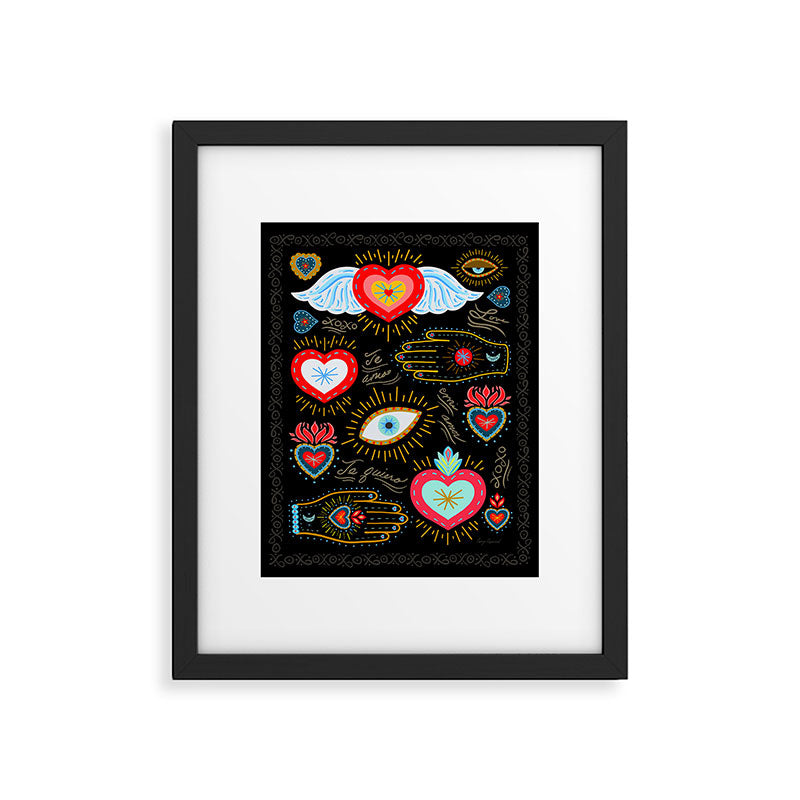 Milagro Love Hearts - Black Framed Art Print Gallery Image 6