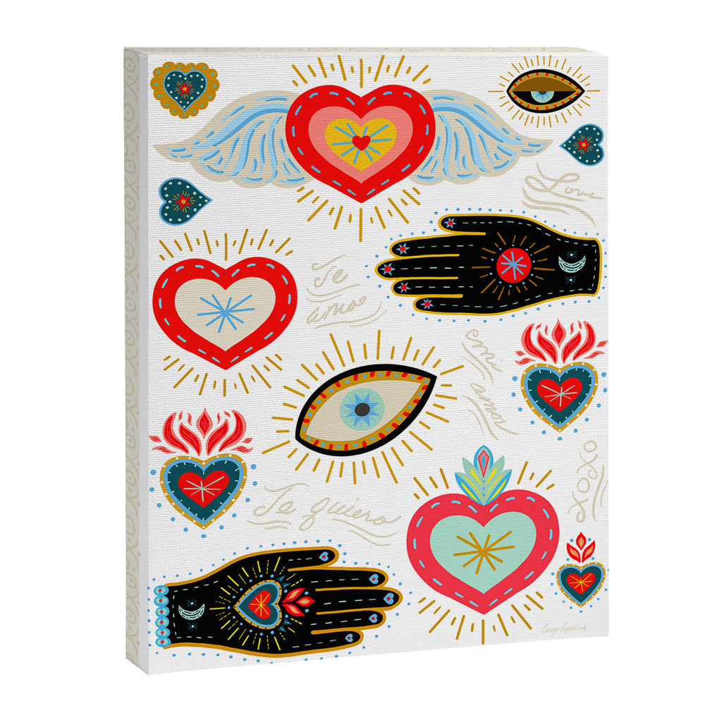 Milagro Love Hearts - White Canvas Print Gallery Image 8