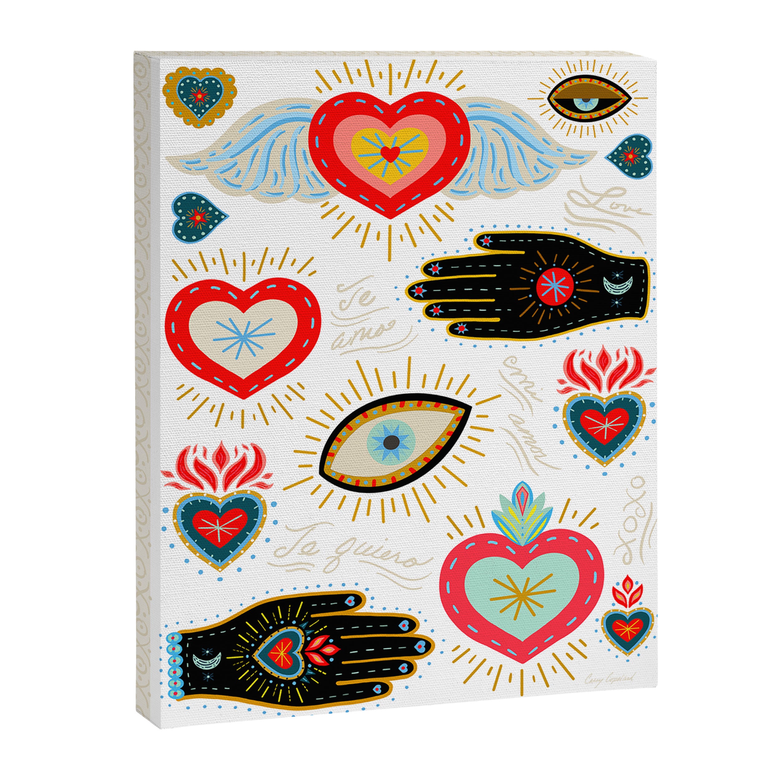 Milagro Love Hearts - White Canvas Print Gallery Image 8