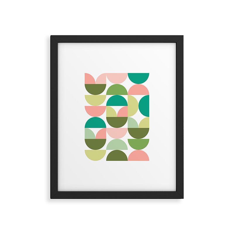 Mod Geometrics | Green Framed Art Print Gallery Image 6