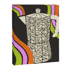 Moka Pot Rainbow - Black Canvas Print Gallery Image 8