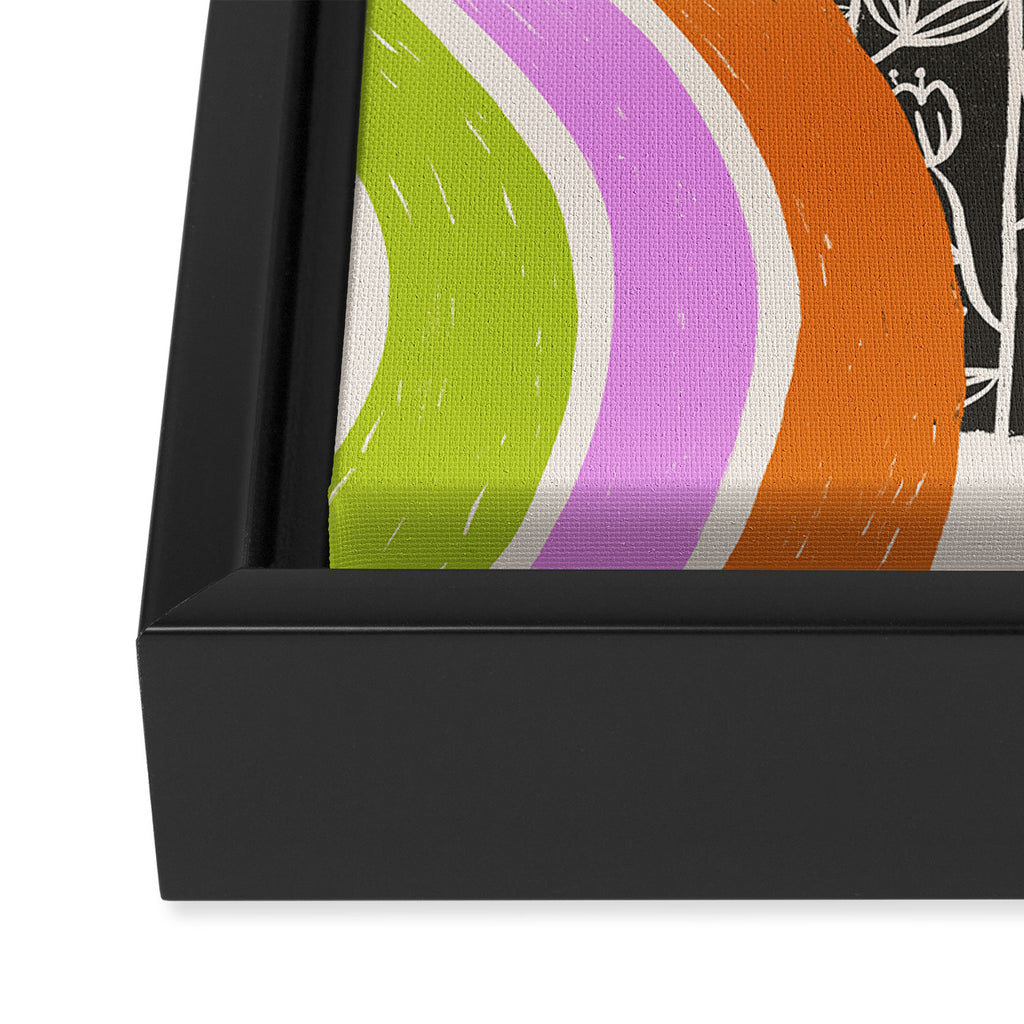 Moka Pot Rainbow - Cream Framed Canvas Print Gallery Image 3