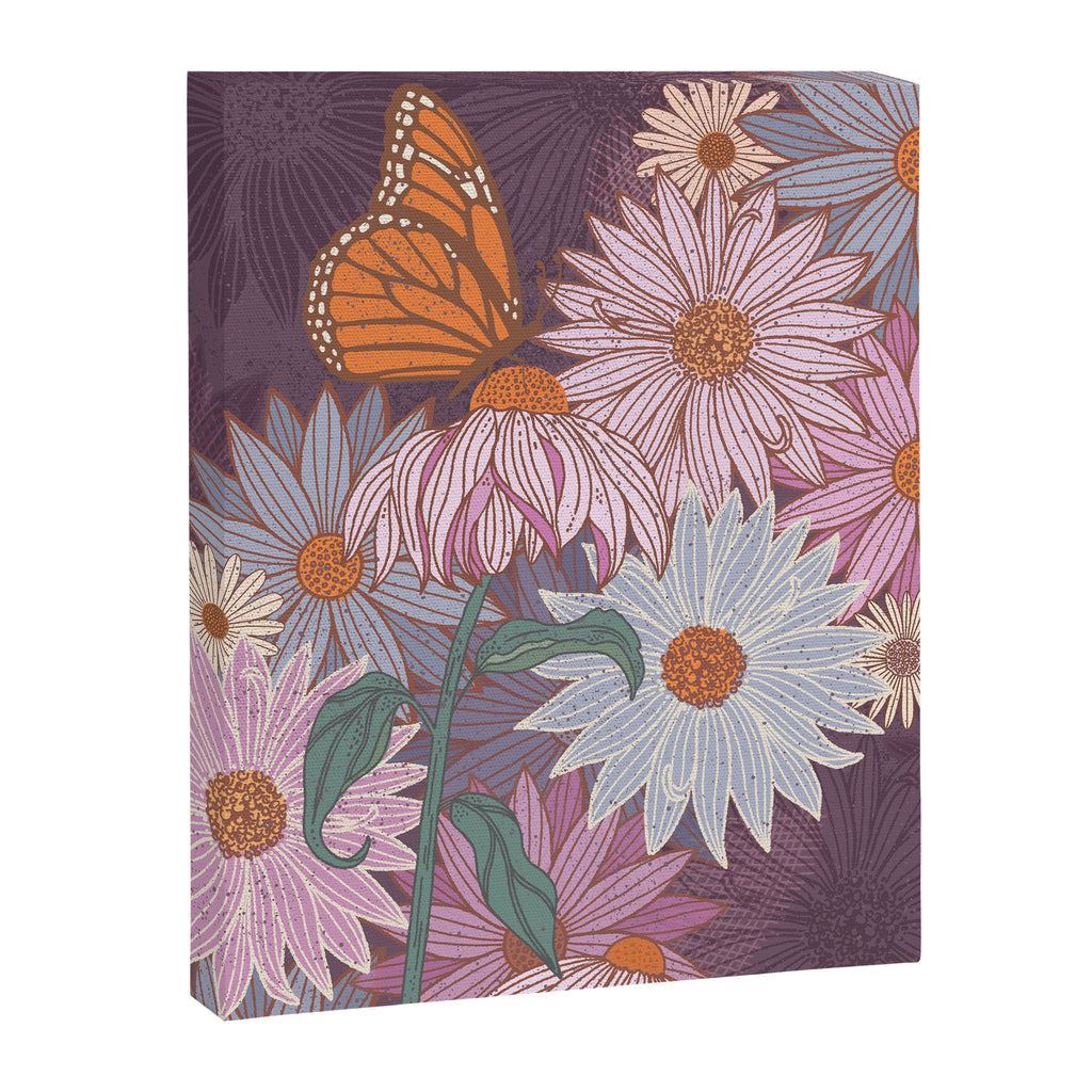 Monarch Butterfly and Wildflowers Canvas Print Gallery Image 8