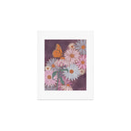 Monarch Butterfly and Wildflowers Art Print Gallery Image 1