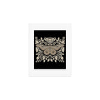 Moth Floral | Black & Brown Art Print Gallery Image 1