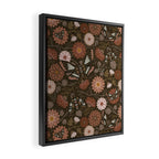 Moth Floral - Brown Framed Canvas Print Gallery Image 2