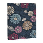 Mums and Vines Floral Burgundy Blues Canvas Print Gallery Image 8