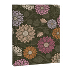 Mums and Vines Floral Mauve Olive and Rust Canvas Print Gallery Image 8