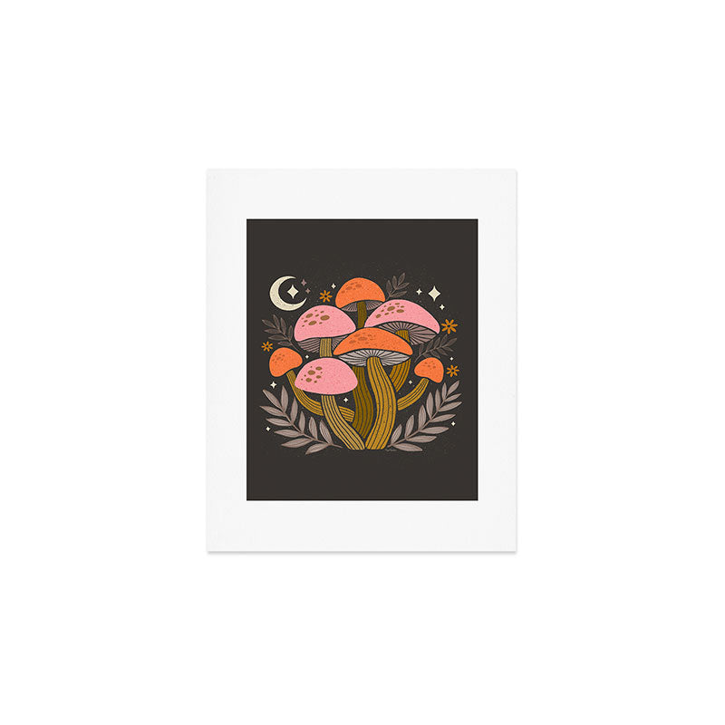 Mushrooms and Moons - Dark Art Print Gallery Image 1