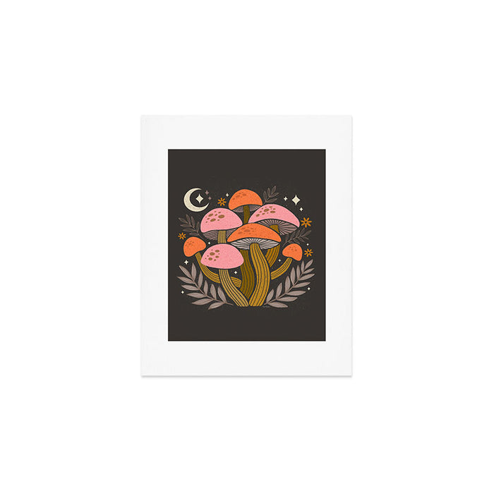 Mushrooms and Moons - Dark Art Print Gallery Image 1