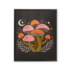 Mushrooms and Moons - Dark Framed Canvas Print Gallery Image 8