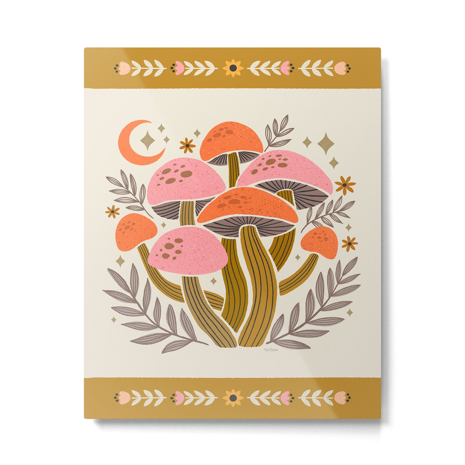 Mushrooms and Moons - Light Metal Print Gallery Image 6