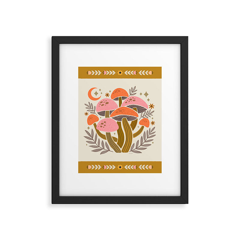 Mushrooms and Moons - Light Framed Art Print Gallery Image 6