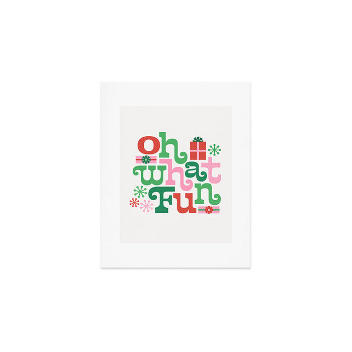 Oh What Fun - Red and Green Art Print Gallery Image 1