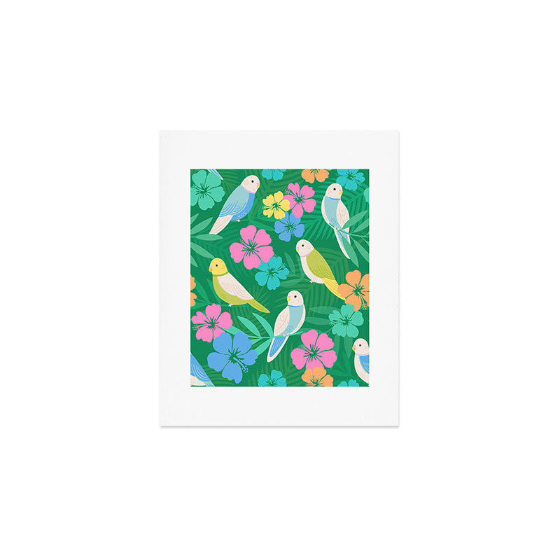 Parakeet Paradise Art Print Gallery Image 1