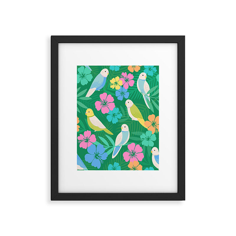 Parakeet Paradise Framed Art Print Gallery Image 6