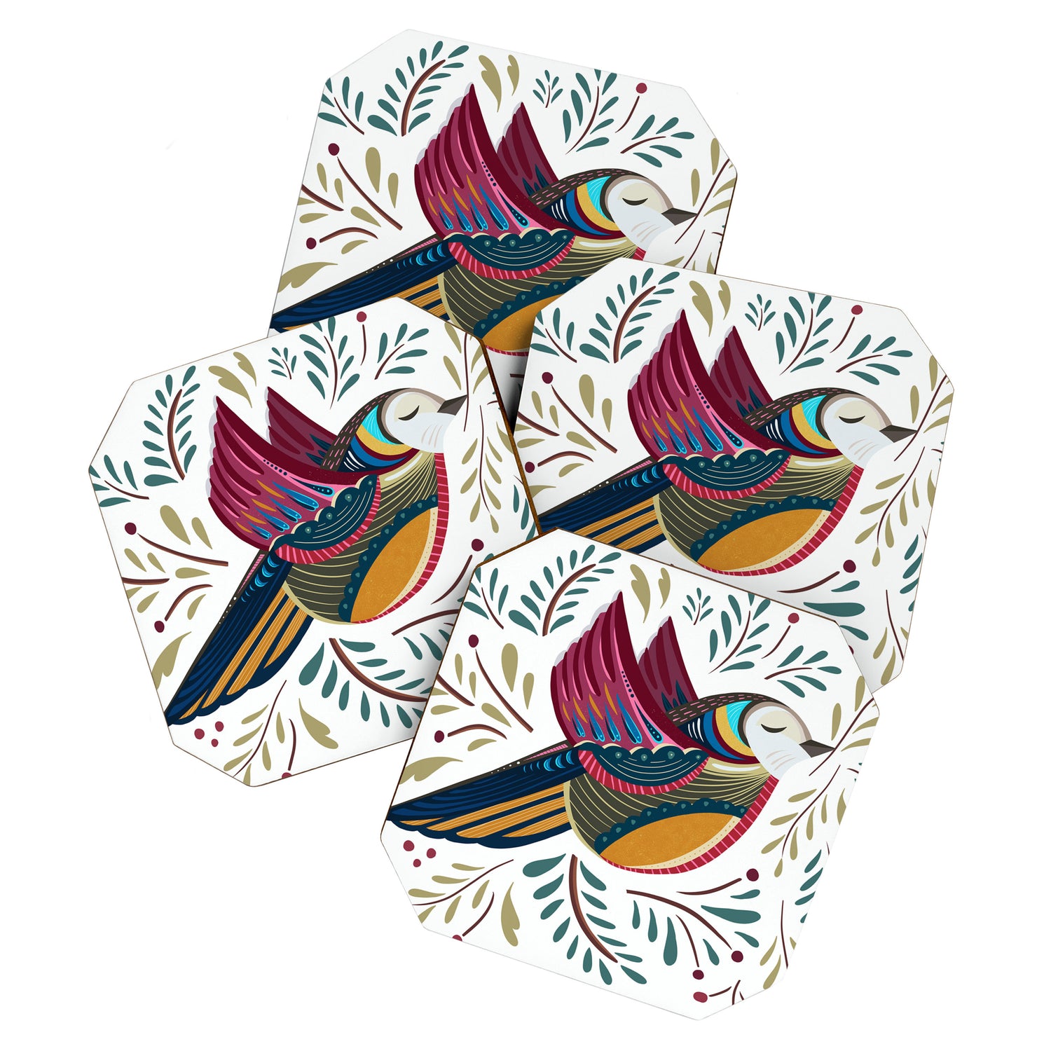 Peace Bird | White Coaster Gallery Image 1