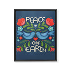 Peace On Earth Doves - Blue Framed Canvas Print Gallery Image 8
