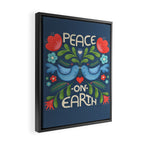 Peace On Earth Doves - Blue Framed Canvas Print Gallery Image 2