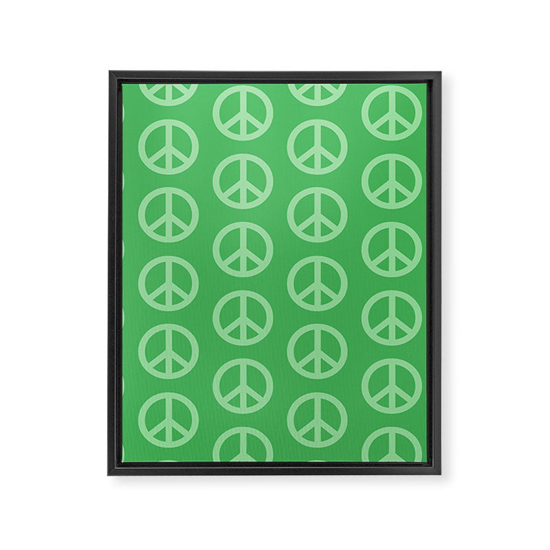 Peace Symbols - Green Framed Canvas Print Gallery Image 8