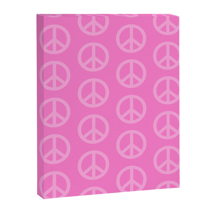 Peace Symbols - Pink Canvas Print Gallery Image 1