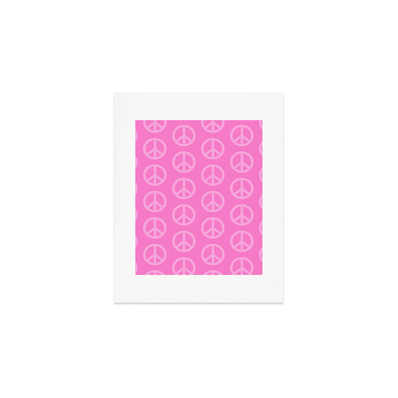 Peace Symbols - Pink Art Print Gallery Image 1