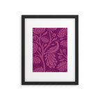 Peacock Dreams - berry Framed Art Print Gallery Image 5