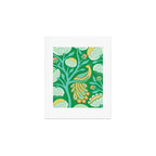 Peacock Dreams - Electric Green Art Print Gallery Image 1