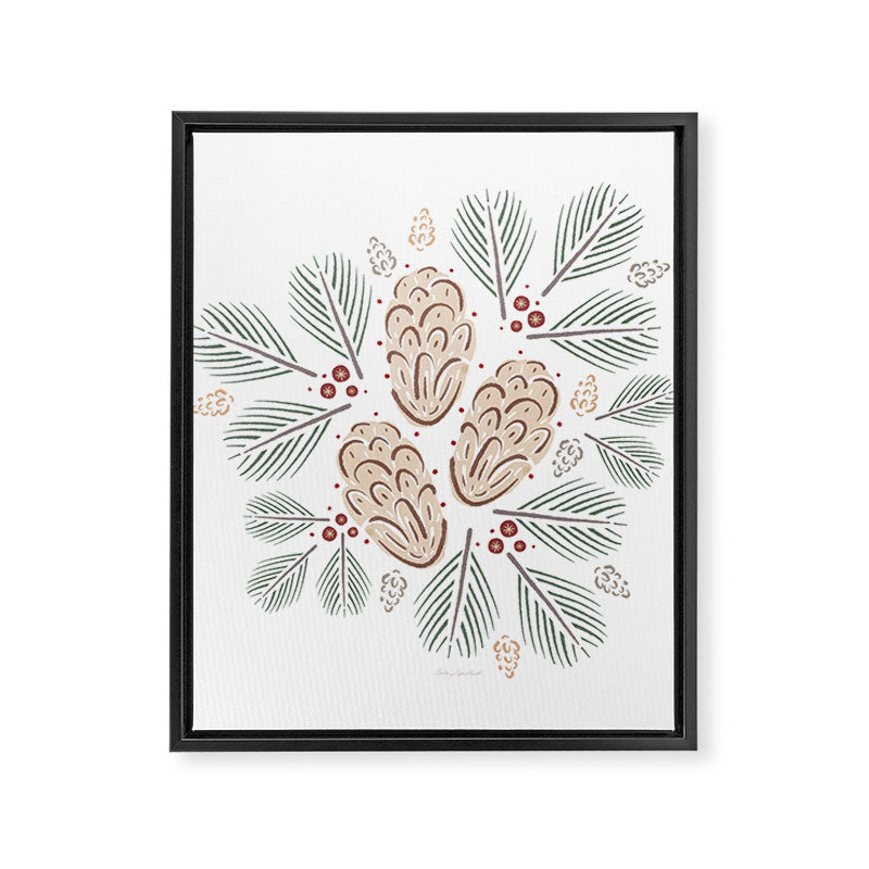 Pinecones and Pine needles Framed Canvas Print Gallery Image 8