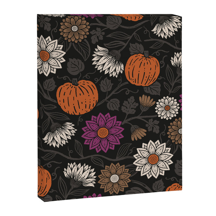 Pumpkin Fall Floral Canvas Print Gallery Image 1
