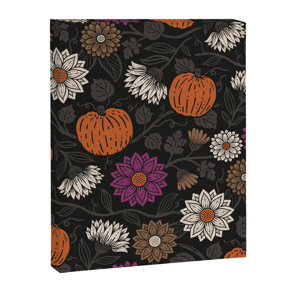 Pumpkin Fall Floral Canvas Print Gallery Image 8