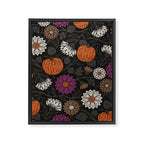 Pumpkin Fall Floral Framed Canvas Print Gallery Image 8