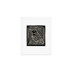 Quail Block Print - Black & Beige Art Print Gallery Image 1