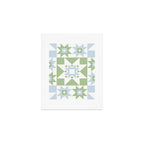 Quilt Shapes - Green and Blue Art Print Gallery Image 1