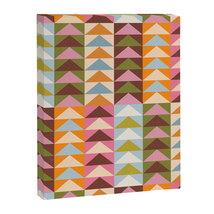 Quilt Triangle Shapes - Multi-color Canvas Print Gallery Image 1